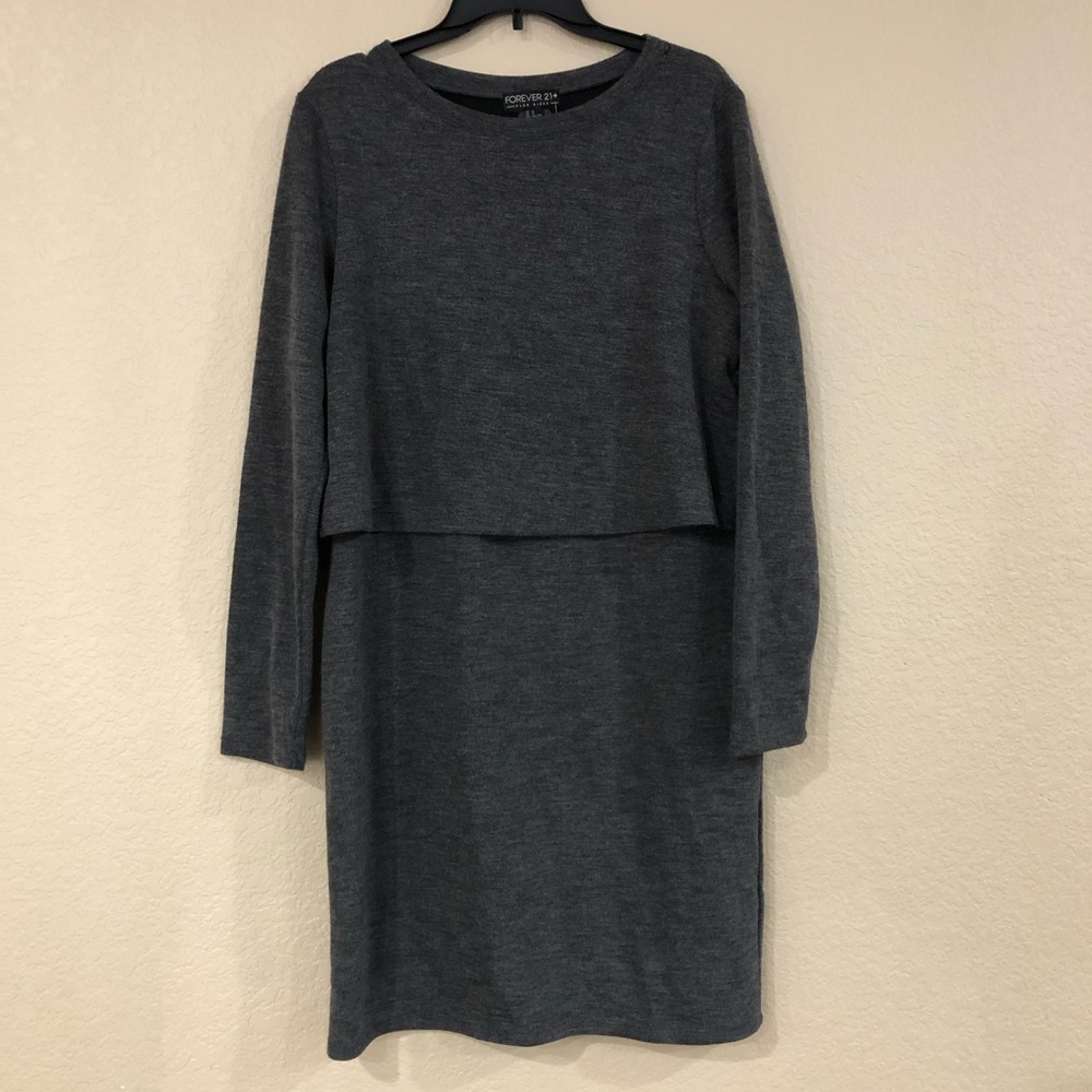 faux two piece dress